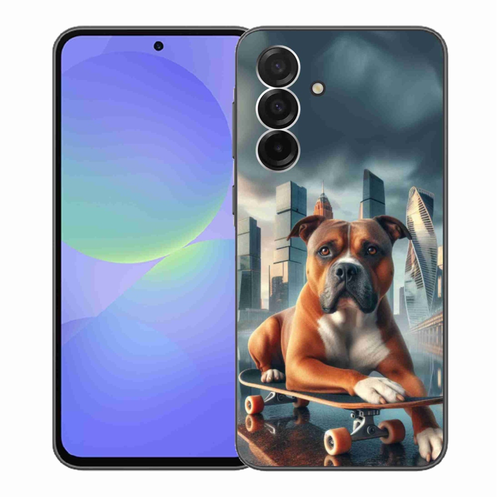 Gelový kryt mmCase na Samsung Galaxy A36 5G - pes na skateboardu