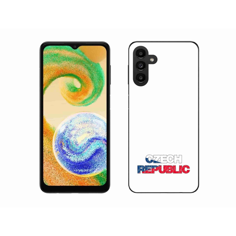 Gelový kryt mmCase na Samsung Galaxy A04s (164.7x76.7x9.1mm) - Czech Republic bílé pozadí