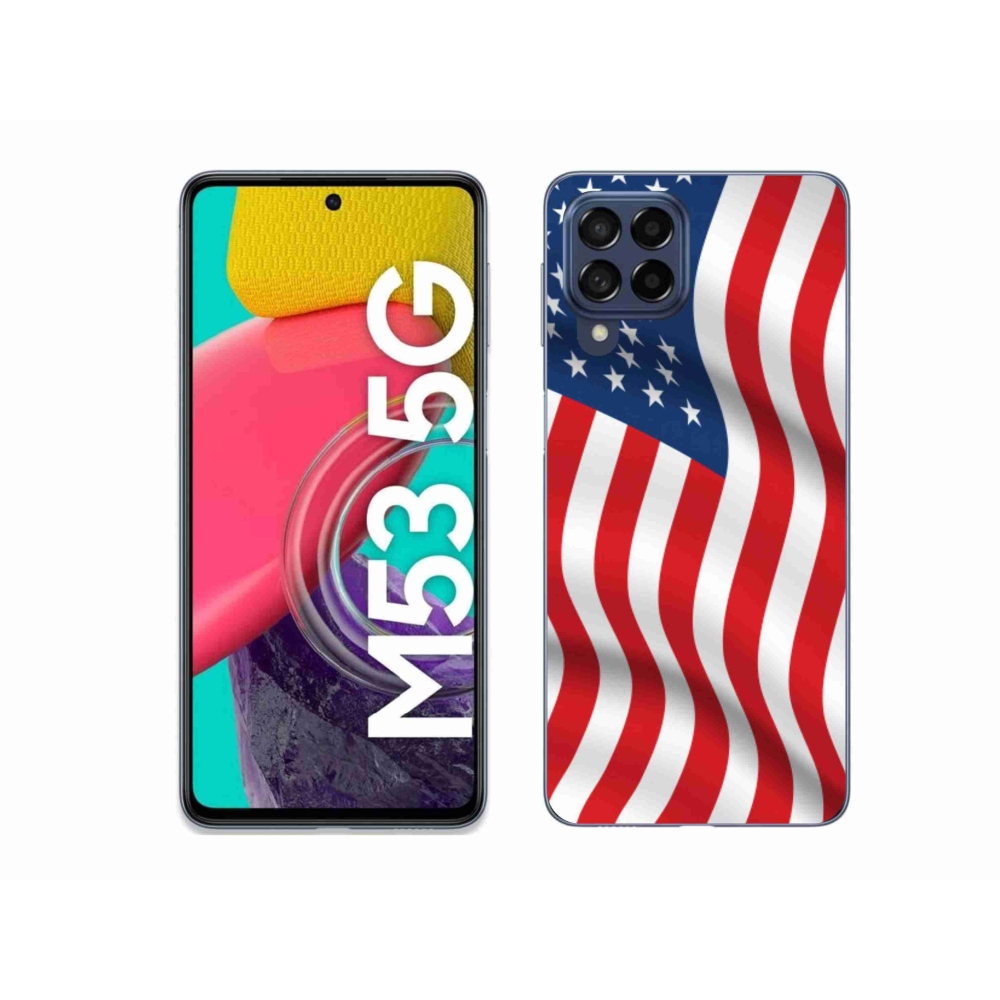 Gelový kryt mmCase na mobil Samsung Galaxy M53 5G - USA vlajka