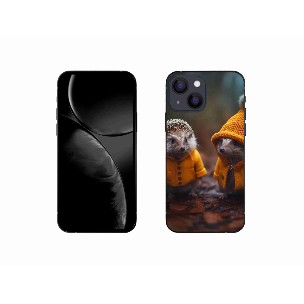 Gelový kryt mmCase na iPhone 13 mini - ježci