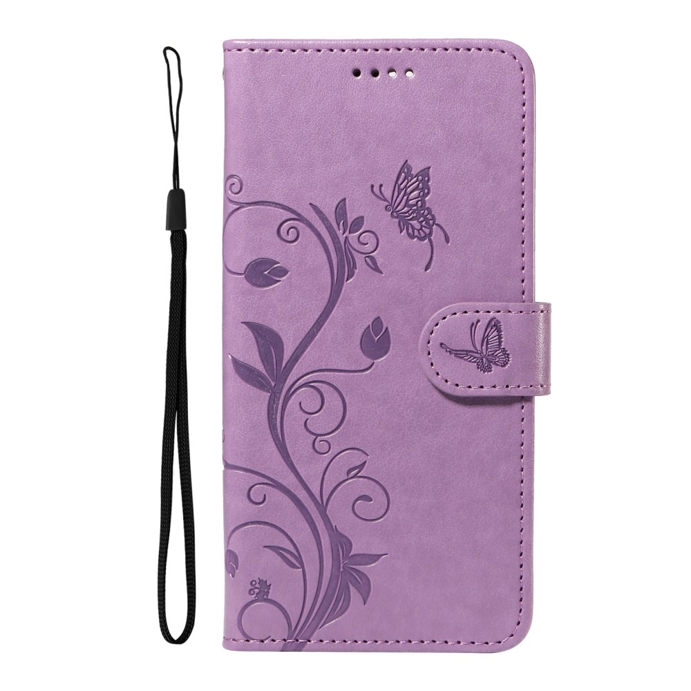 Flowers knížkové pouzdro na Xiaomi Redmi A3 - fialové