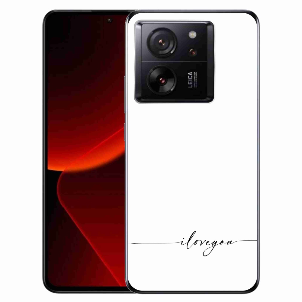 Gelový kryt mmCase na Xiaomi 13T/13T Pro - I love you bílé pozadí