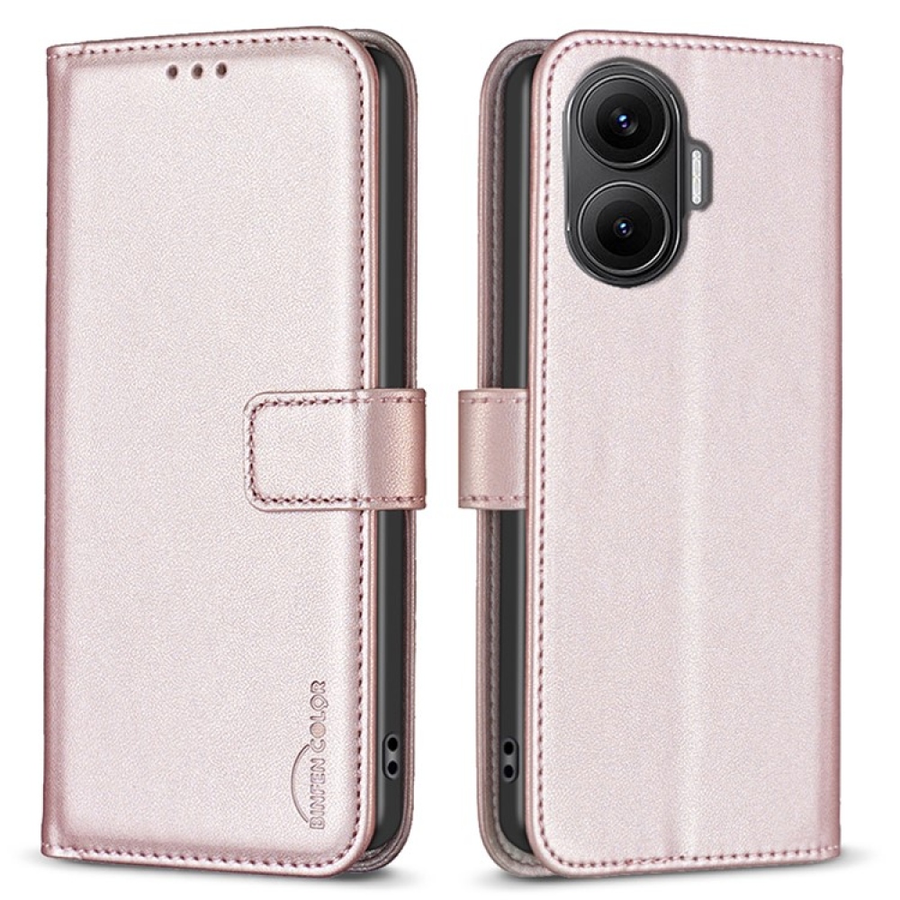BNF knížkové pouzdro na Xiaomi Poco F7 5G - růžovozlaté
