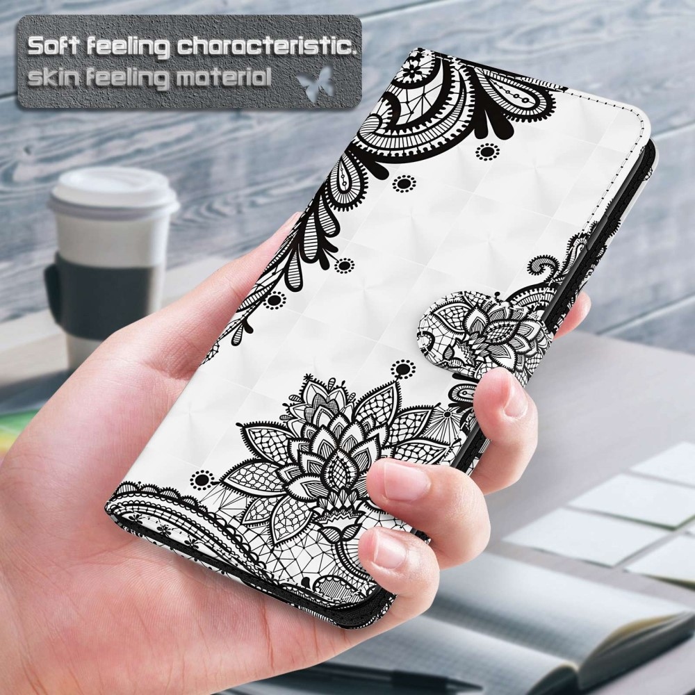 Print knížkové pouzdro na Samsung Galaxy A05s - krajkový květ