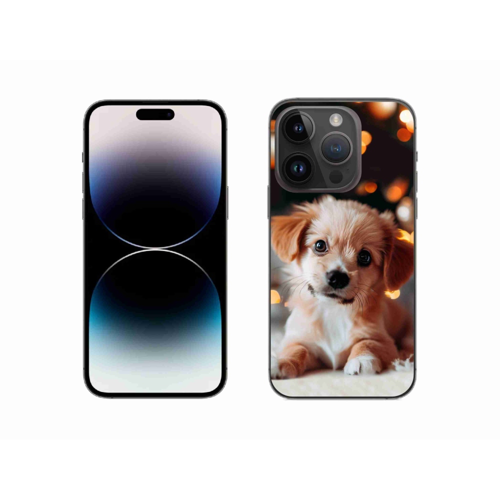 Gelový kryt mmCase na iPhone 14 Pro - štěňátko