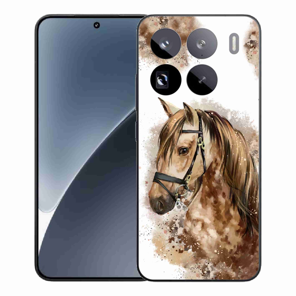 Gelový kryt mmCase na Xiaomi 15 Pro - hnědý kreslený kůň