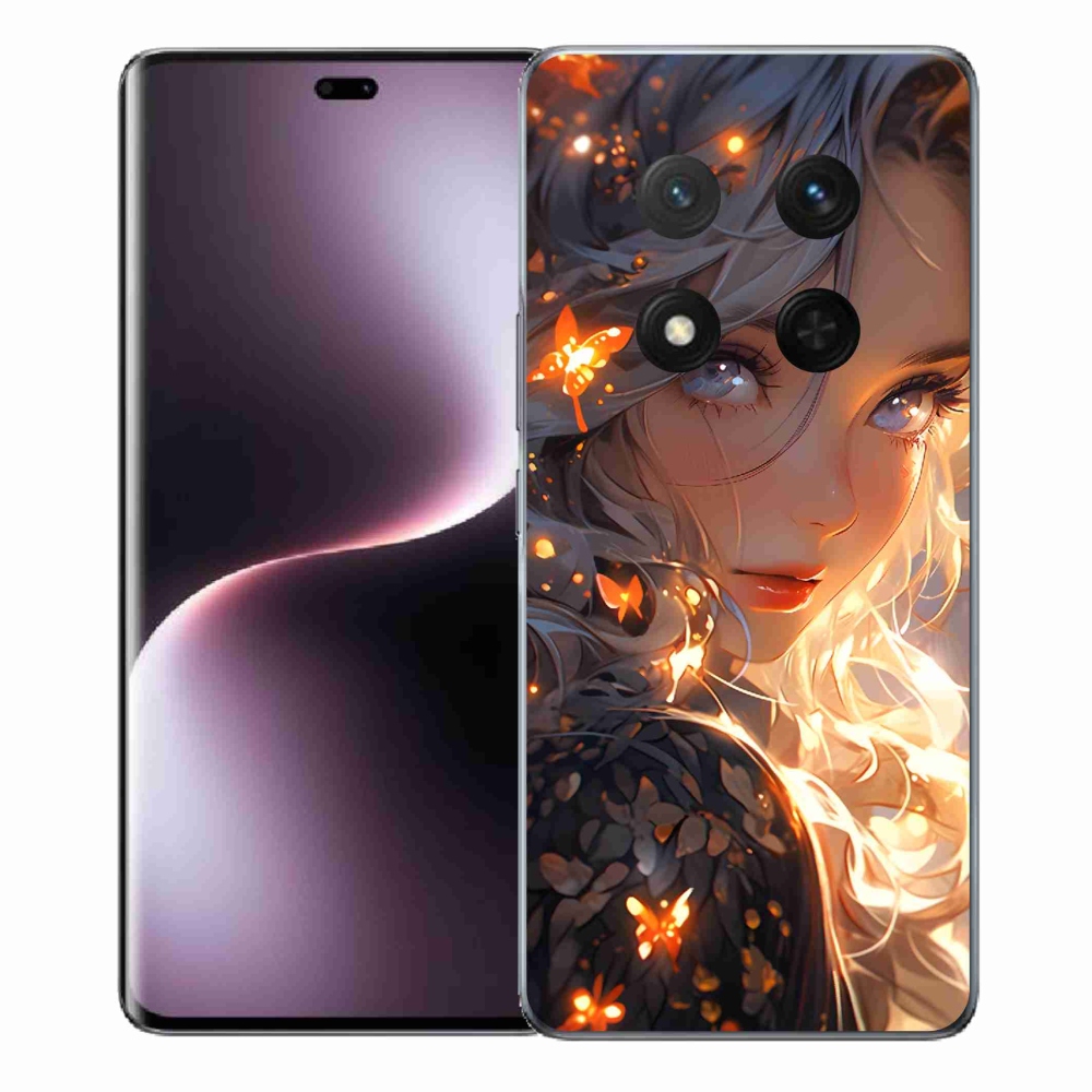Gelový kryt mmCase na Honor Magic 7 Lite 5G - dívka a motýli