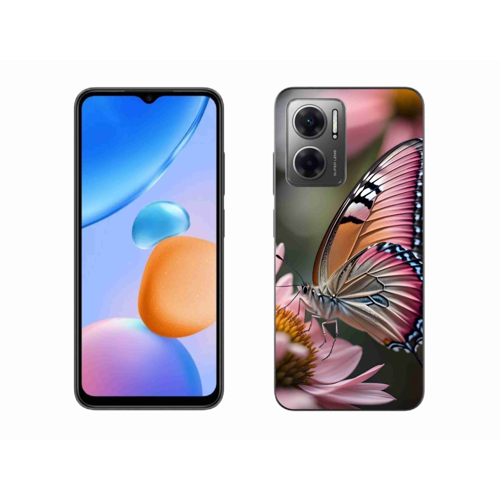 Gelový kryt mmCase na Xiaomi Redmi 10 5G - barevný motýl