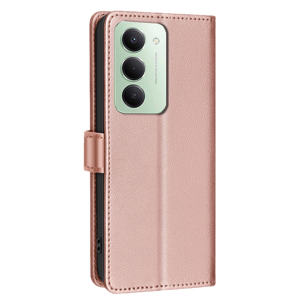 BINFEN knížkové pouzdro na Xiaomi Redmi 15 5G (169mm) - růžovozlaté
