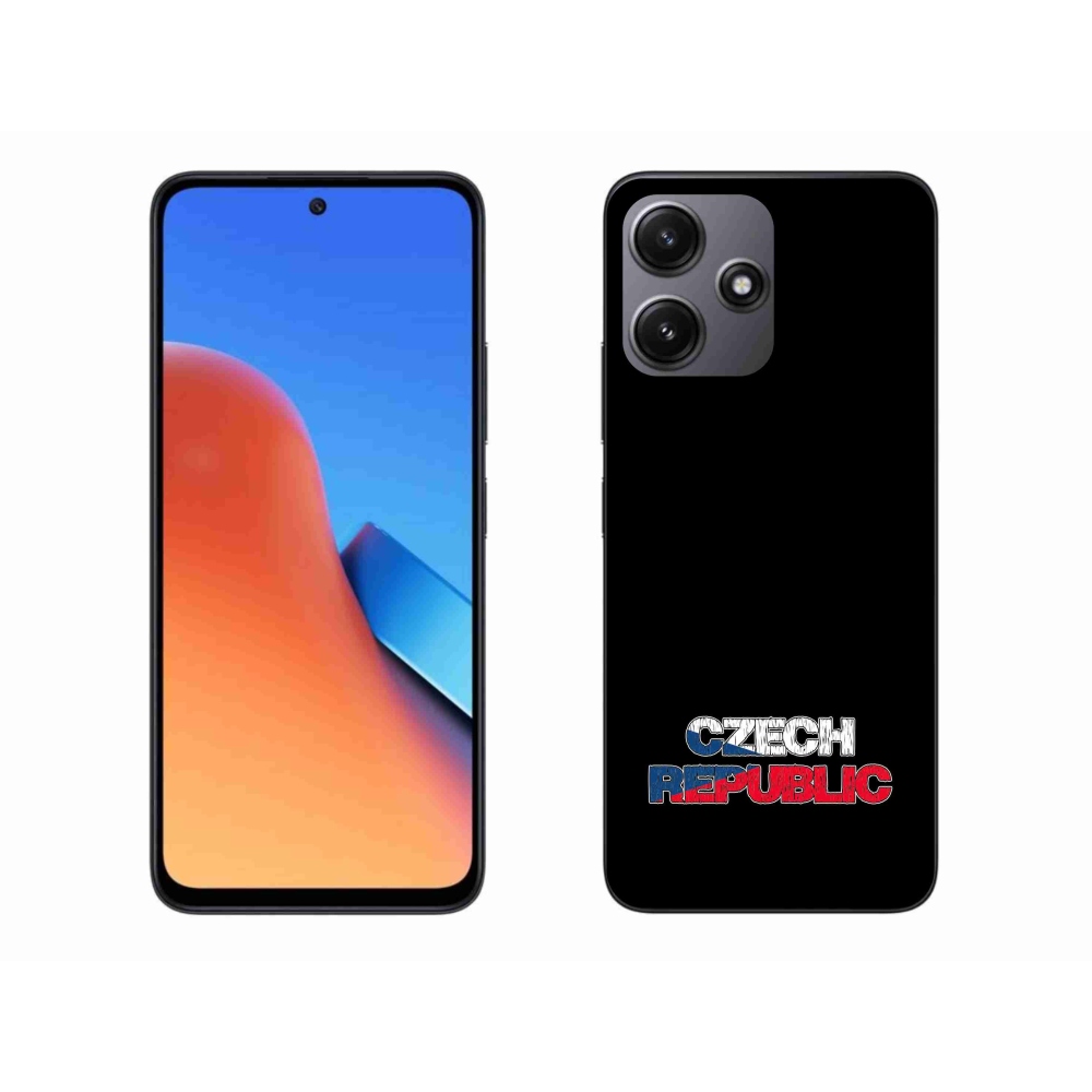 Gelový kryt mmCase na Xiaomi Redmi 12 5G - Czech Republic černé pozadí