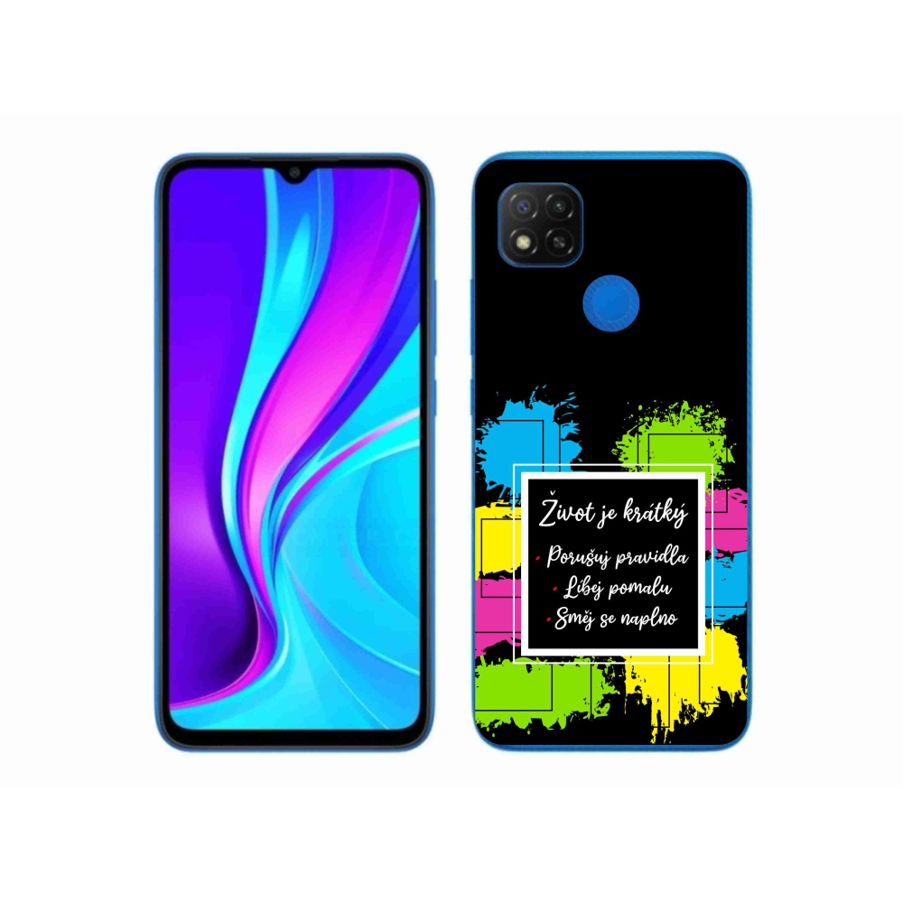 Gelový kryt mmCase na Xiaomi Redmi 9C - citát 5 černé pozadí