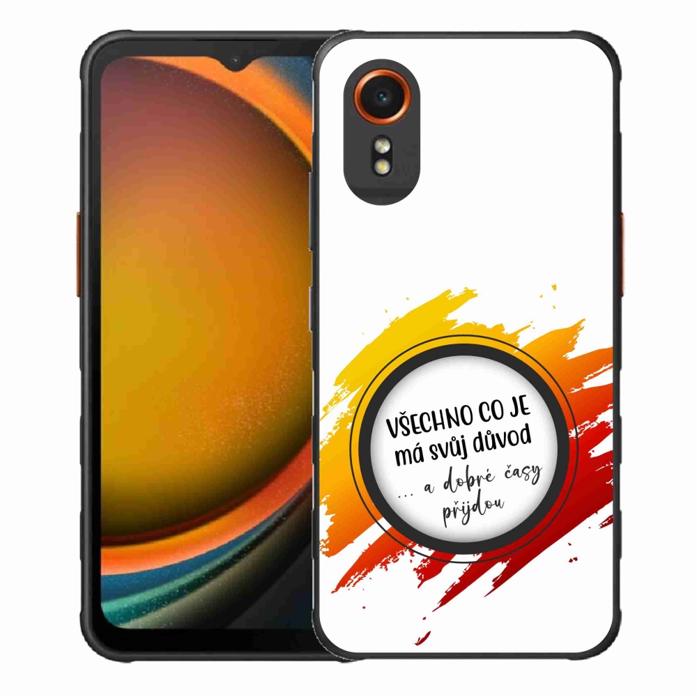 Gelový kryt mmCase na Samsung Galaxy Xcover 7 - citát 3 bílé pozadí
