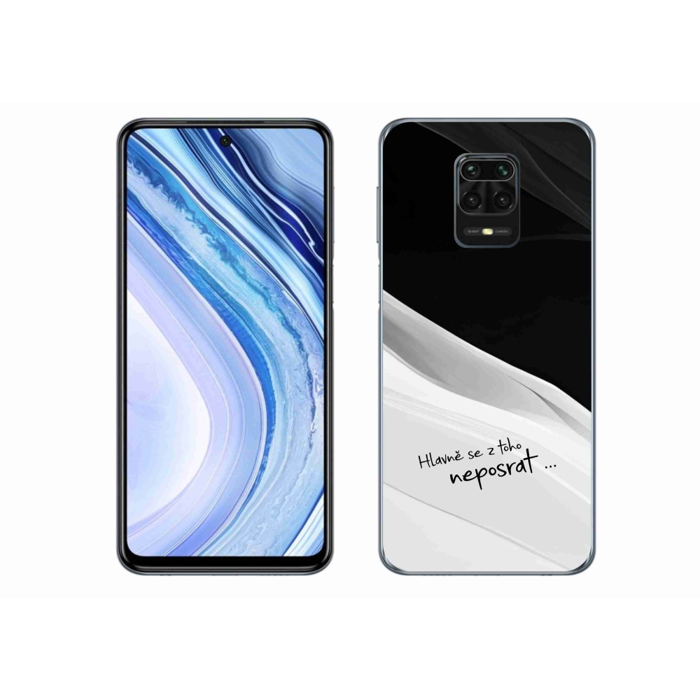 Gelový kryt mmCase na Xiaomi Redmi Note 9S - vtipný text 13 bíločerné pozadí