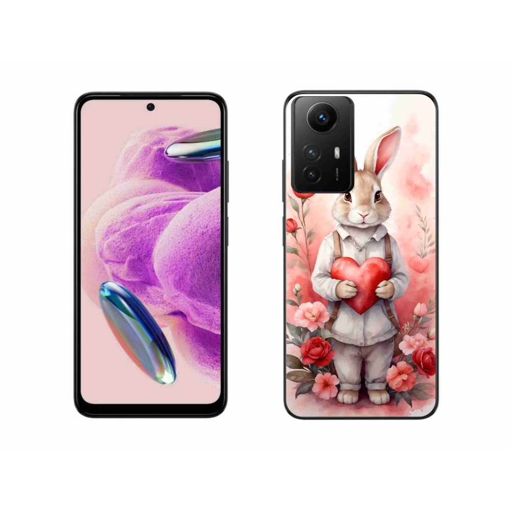 Gelový kryt mmCase na Xiaomi Redmi Note 12S - zajíc se srdíčkem