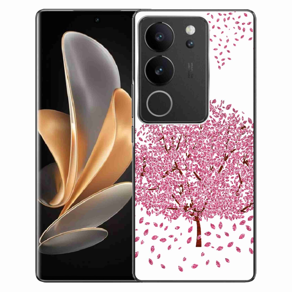 Gelový kryt mmCase na Vivo V29 5G - kreslený strom s listy