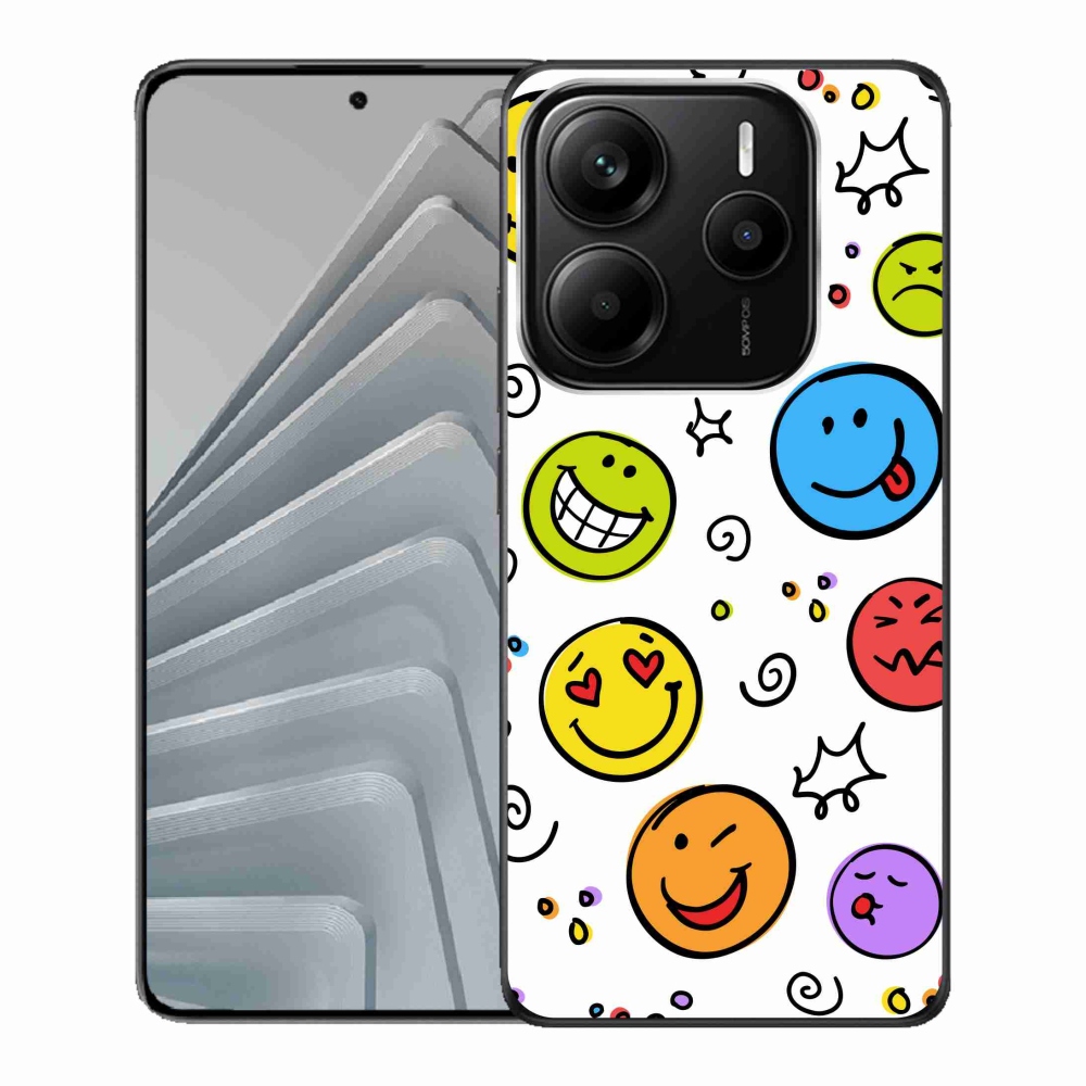 Gelový kryt mmCase na Xiaomi Redmi Note 14 5G - smajlíci