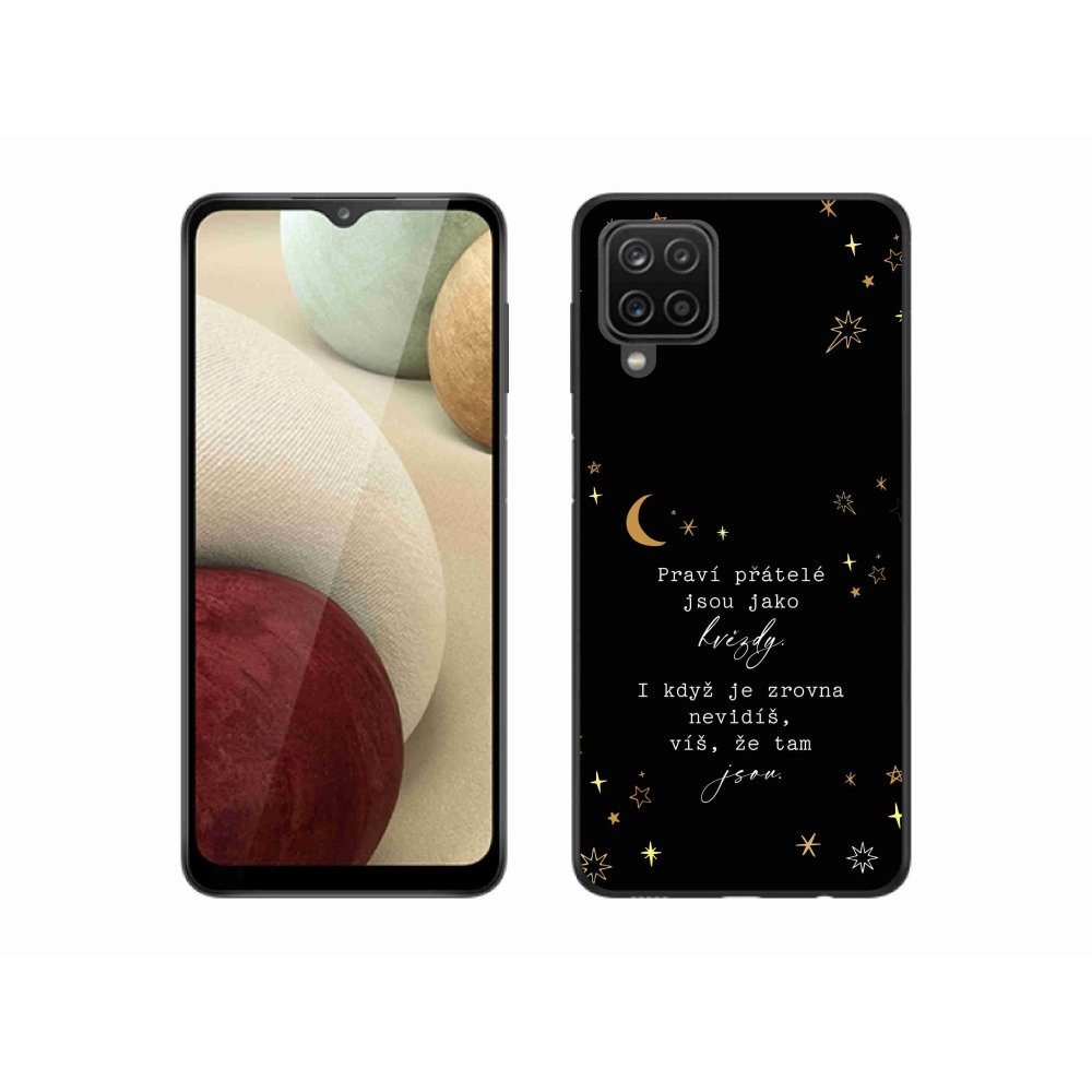 Gelový kryt mmCase na Samsung Galaxy A12 - citát 6 černé pozadí