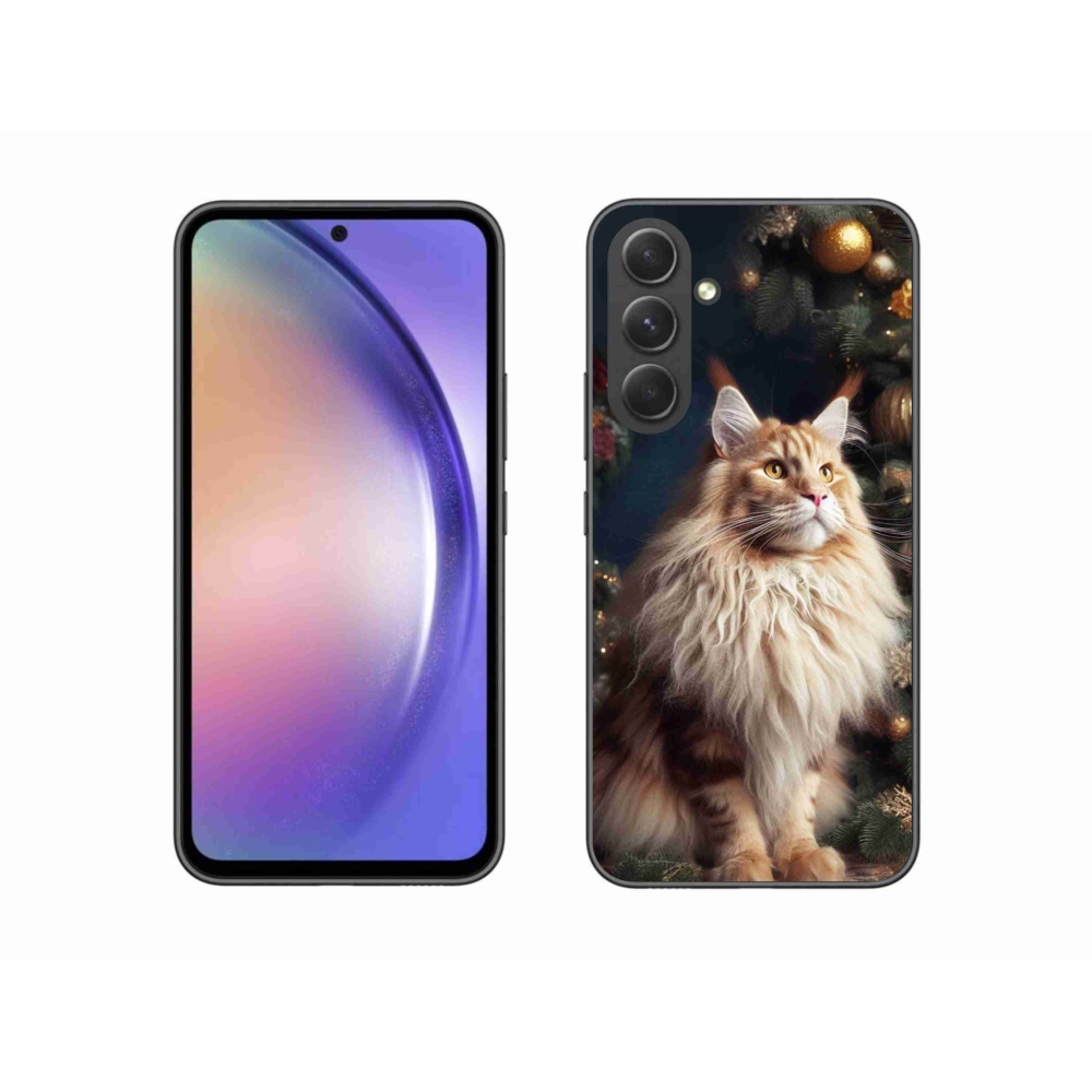 Gelový kryt mmCase na Samsung Galaxy A54 5G - kočka u stromku