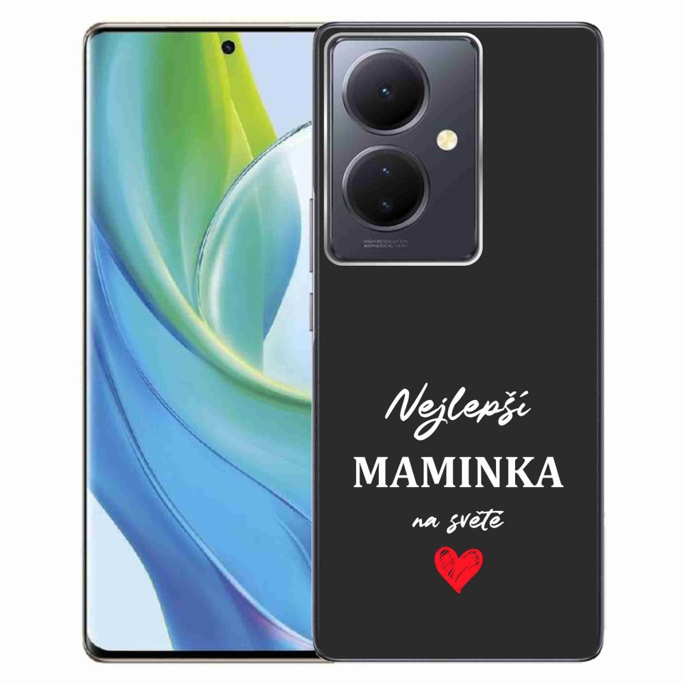 Gelový kryt mmCase na Vivo V29 Lite 5G - nejlepší maminka 1 černé pozadí