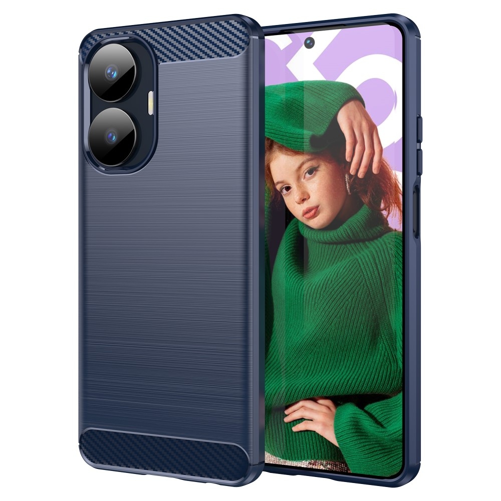 Carbon odolný gelový obal na Realme C55 - modrý