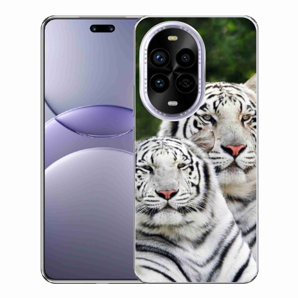 Gelový kryt mmCase na Huawei Nova 13 Pro 5G - bílí tygři