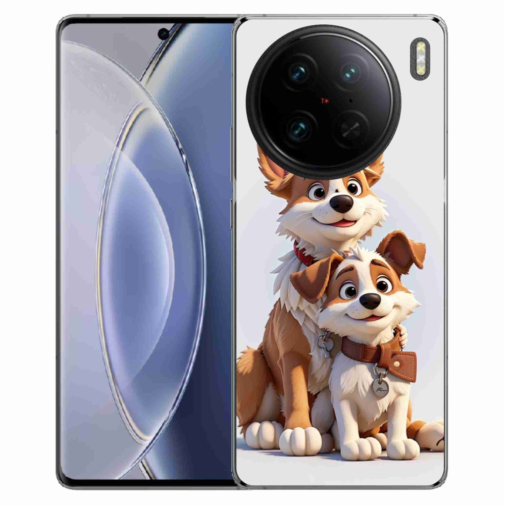 Gelový kryt mmCase na Vivo X90 Pro - kreslení psi