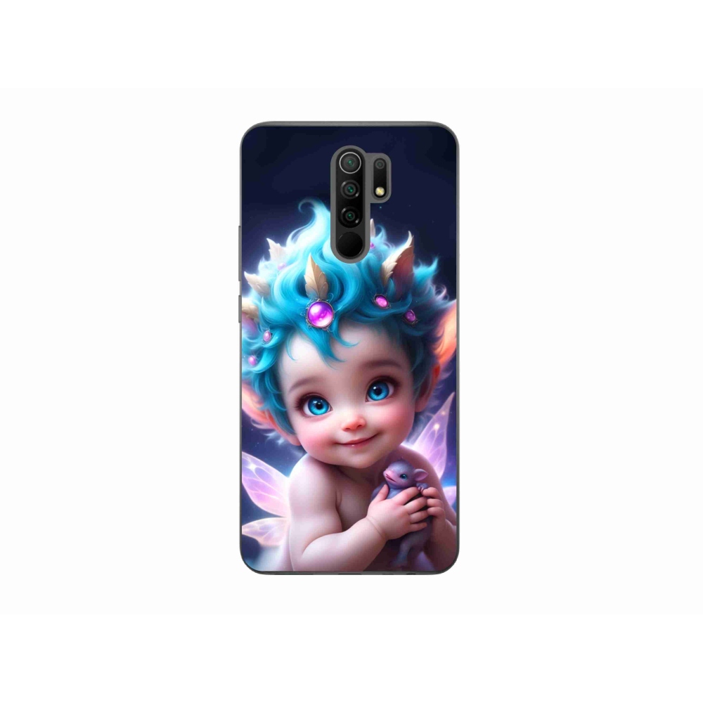 Gelový kryt mmCase na Xiaomi Redmi 9 - dítě s motýlími křídly