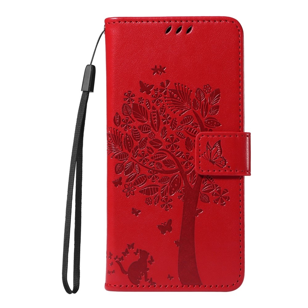 Trees knížkové pouzdro na Xiaomi Redmi A5 (171.7x77.8x8.3mm) - červené