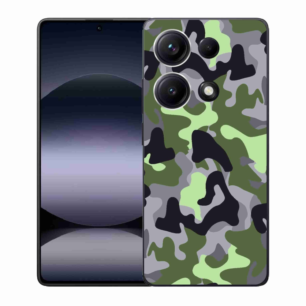 Gelový kryt mmCase na Xiaomi Redmi Note 14S - maskáčový vzor 7