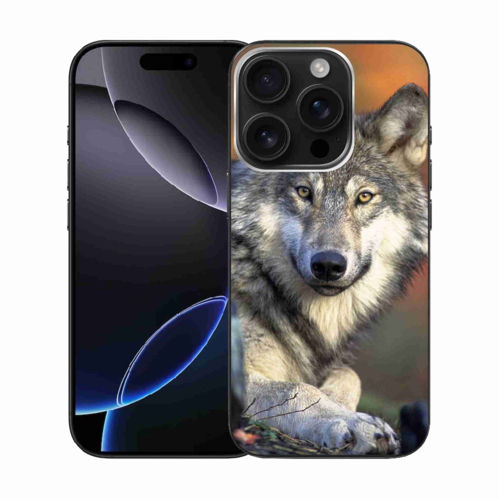 Gelový obal mmCase na iPhone 16 Pro - vlk