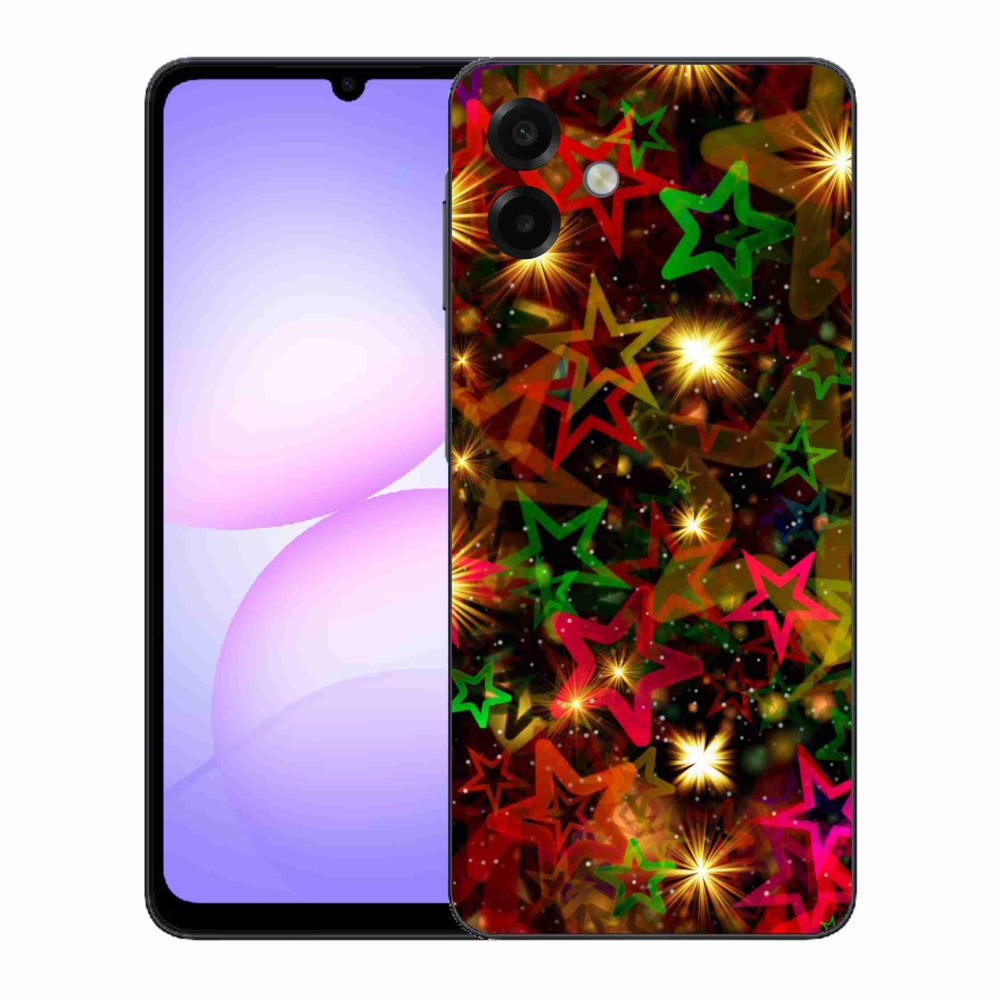 Gelový kryt mmCase na Samsung Galaxy A07 4G - barevné hvězdičky