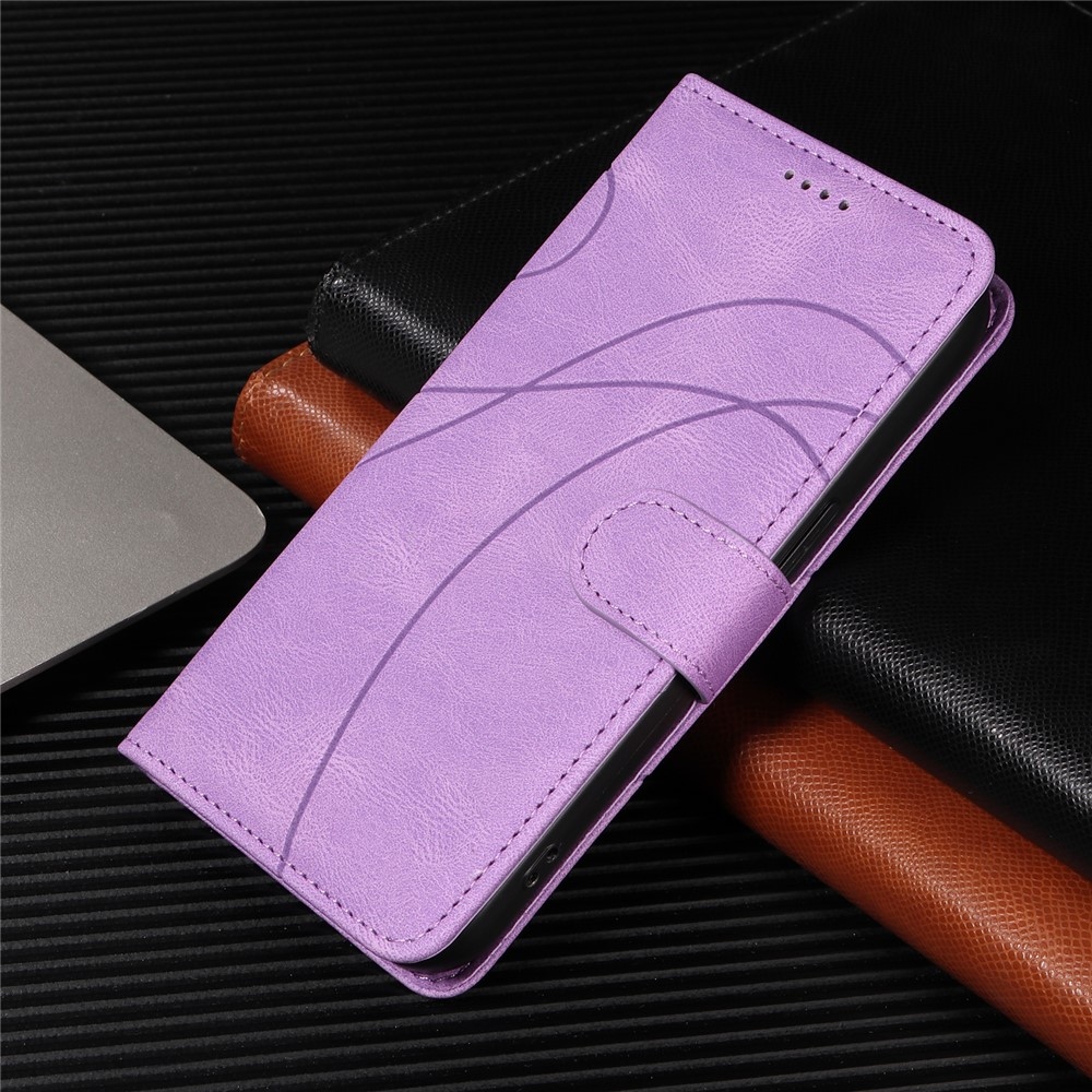 Curved knížkové pouzdro na Realme 14 5G/14T 5G - fialové