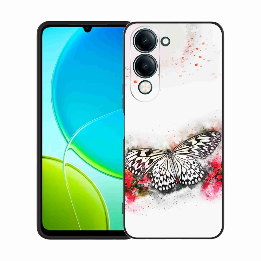 Gelový kryt mmCase na Vivo Y29s 5G - černobílý motýl