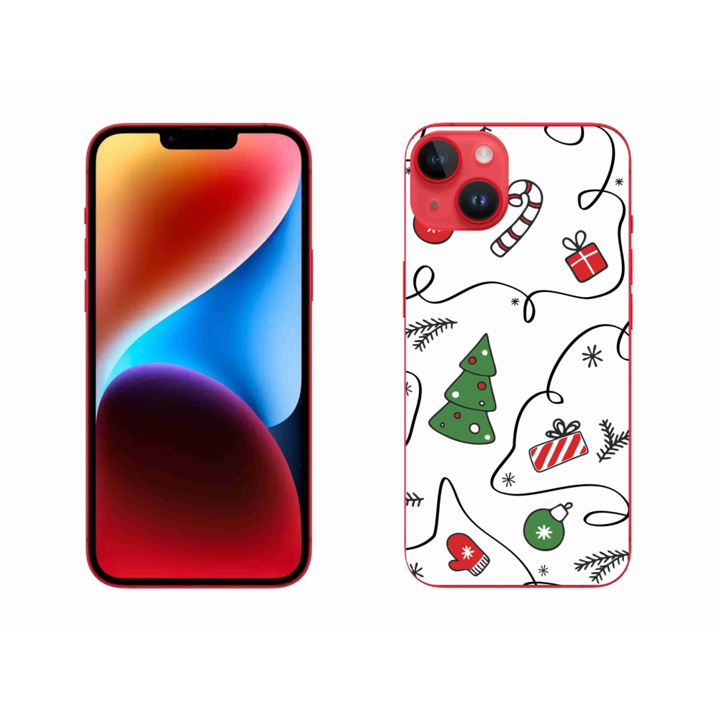 Gelový kryt mmCase na iPhone 14 Plus - vánoční motivy