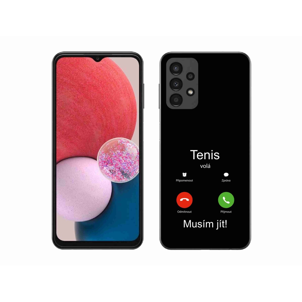 Gelový kryt mmCase na Samsung Galaxy A13 4G - tenis volá černé pozadí