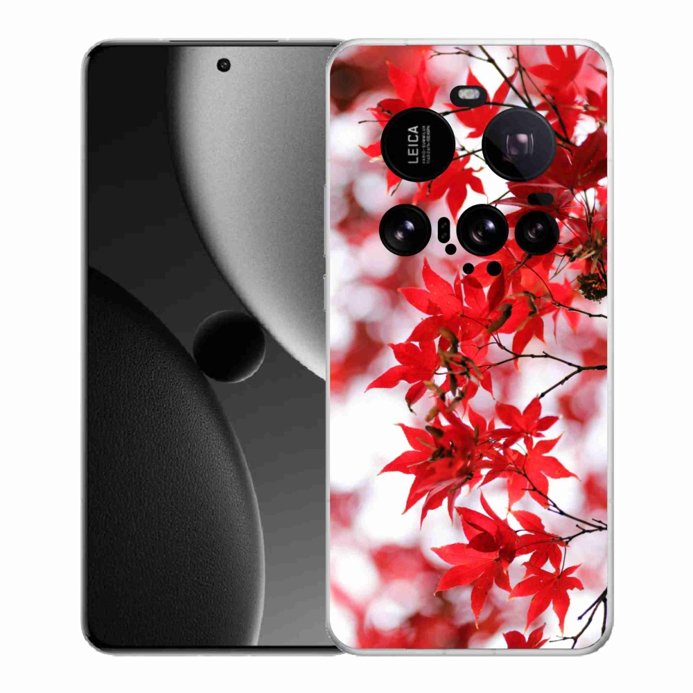 Gelový kryt mmCase na Xiaomi 15 Ultra - červené listy