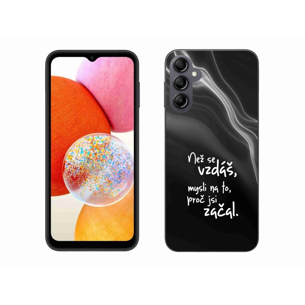 Gelový kryt mmCase na Samsung Galaxy A14 4G/5G - citát 2 černé pozadí