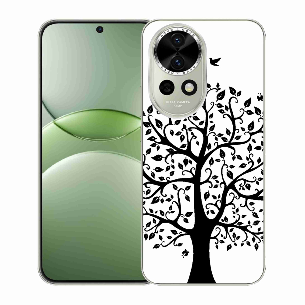 Gelový kryt mmCase na Huawei Nova 13 5G - černobílý strom