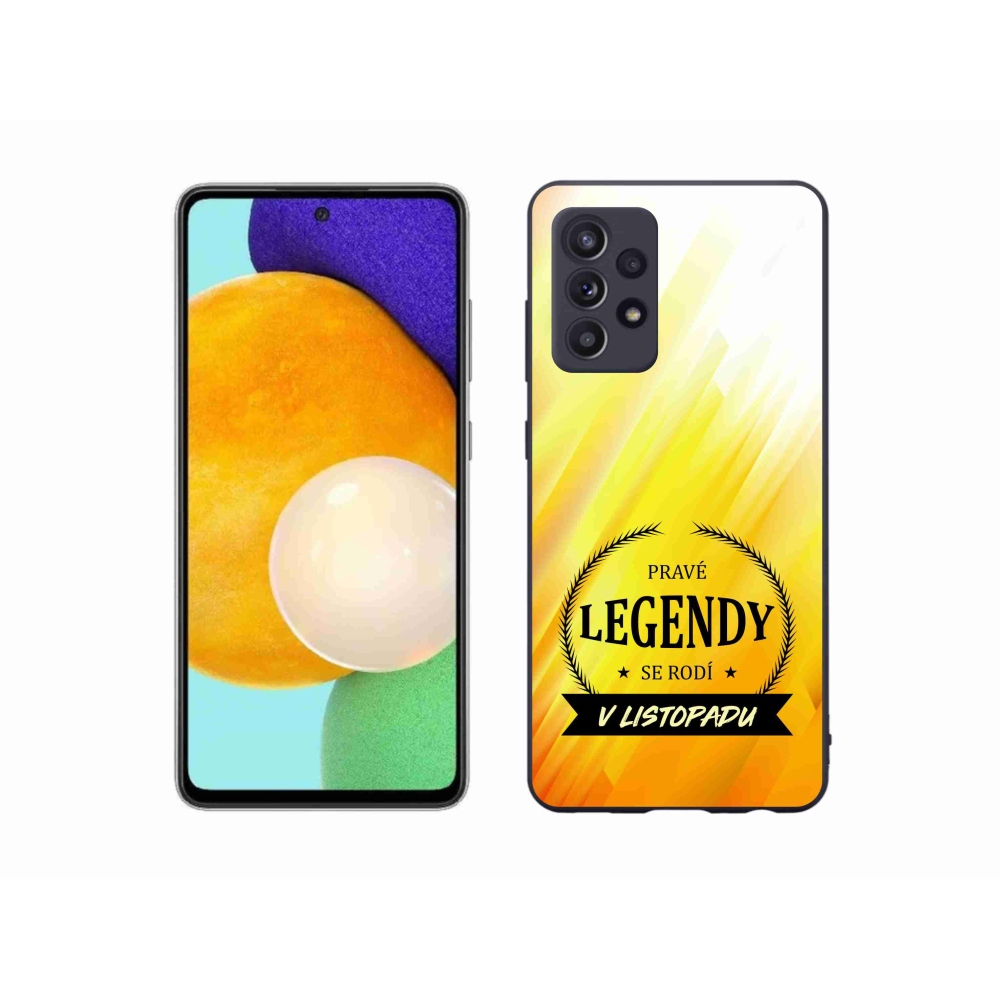 Gelový kryt mmCase na Samsung Galaxy A52s 5G - legendy v listopadu žluté pozadí