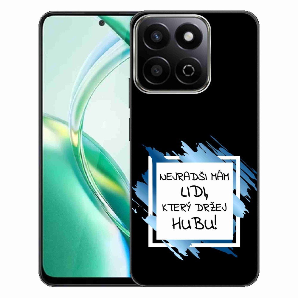 Gelový kryt mmCase na Honor 200 Smart 5G - vtipný text 7 bíločerné pozadí