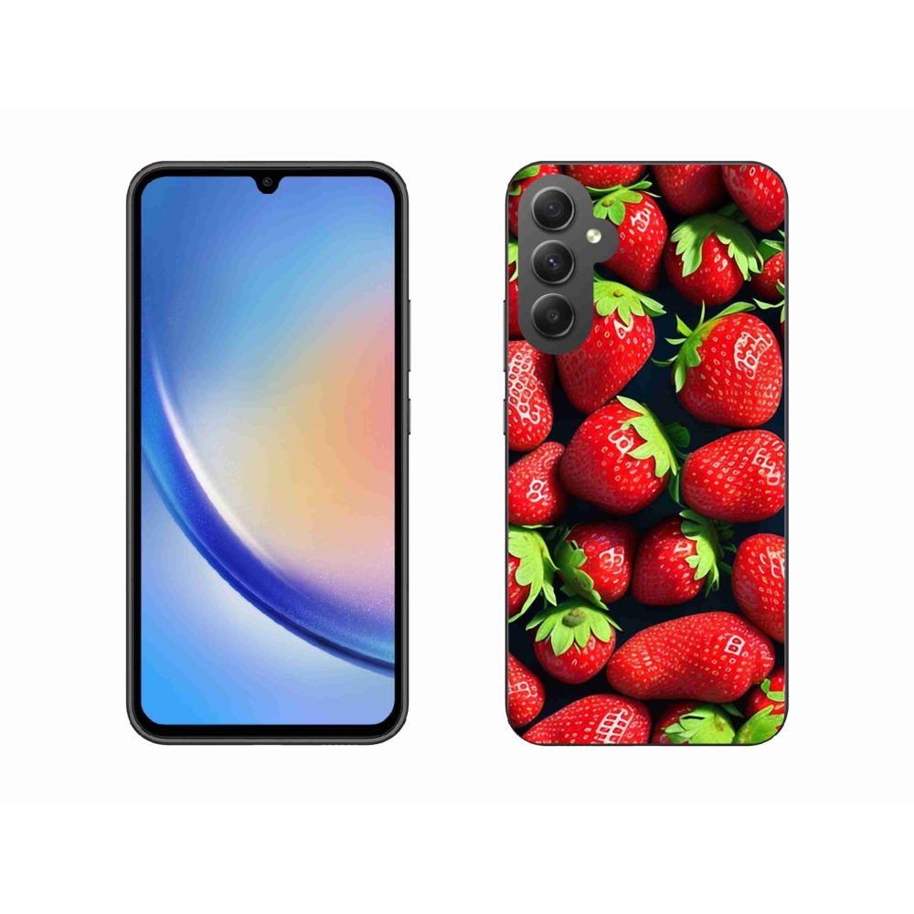 Gelový kryt mmCase na Samsung Galaxy A34 5G - jahody