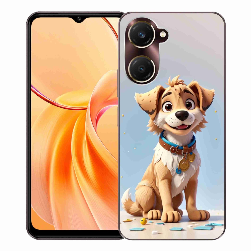 Gelový kryt mmCase na Vivo Y28s 5G - kreslené štěně