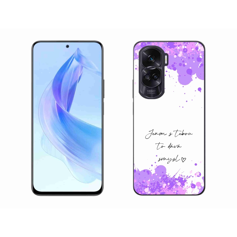 Gelový kryt mmCase na Honor 90 Lite - zamilovaný text bílé pozadí