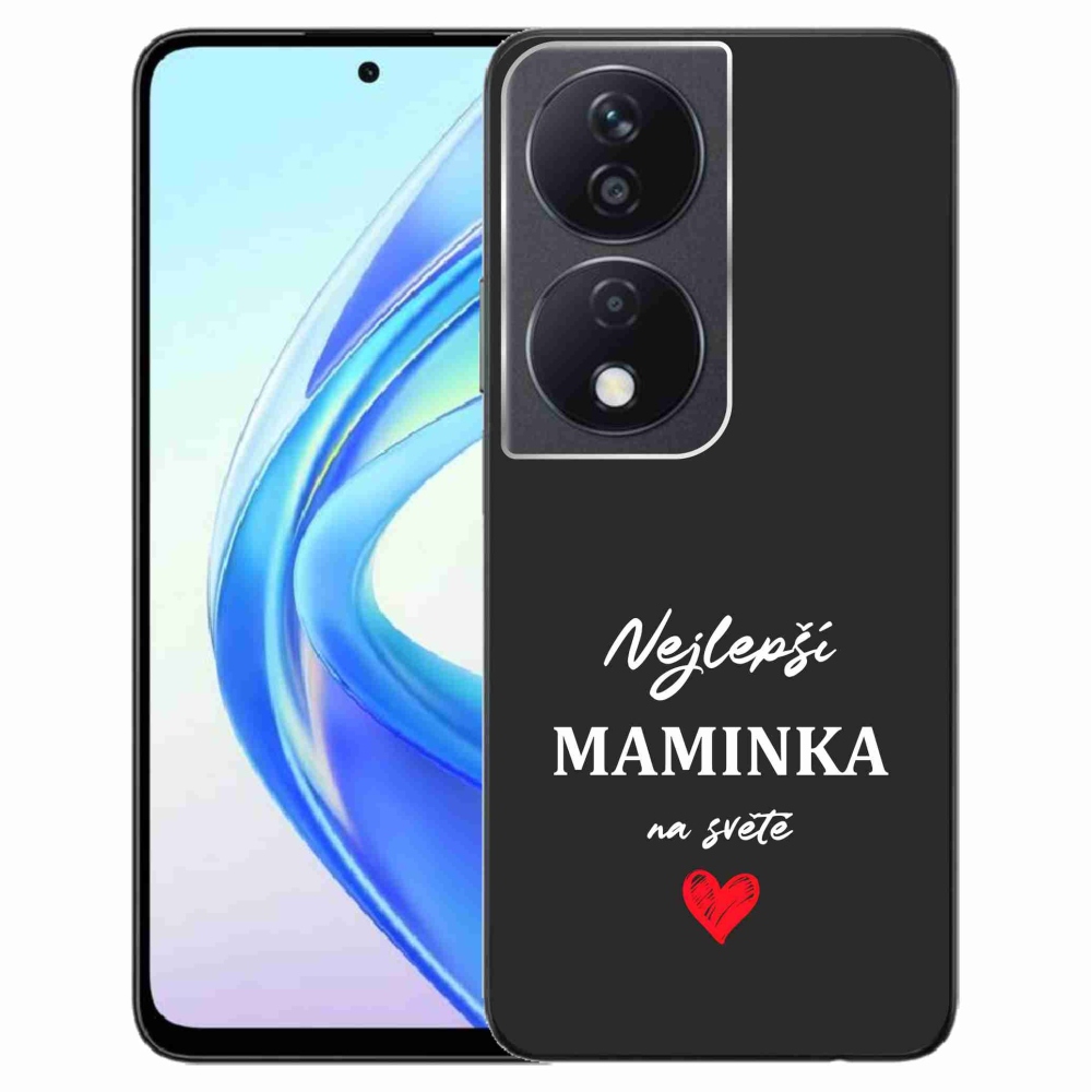 Gelový kryt mmCase na Honor X7b/Honor 90 Smart - nejlepší maminka 1 černé pozadí
