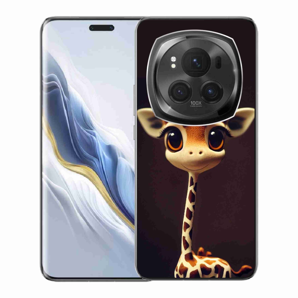 Gelový kryt mmCase na Honor Magic 6 Pro 5G - malá žirafa
