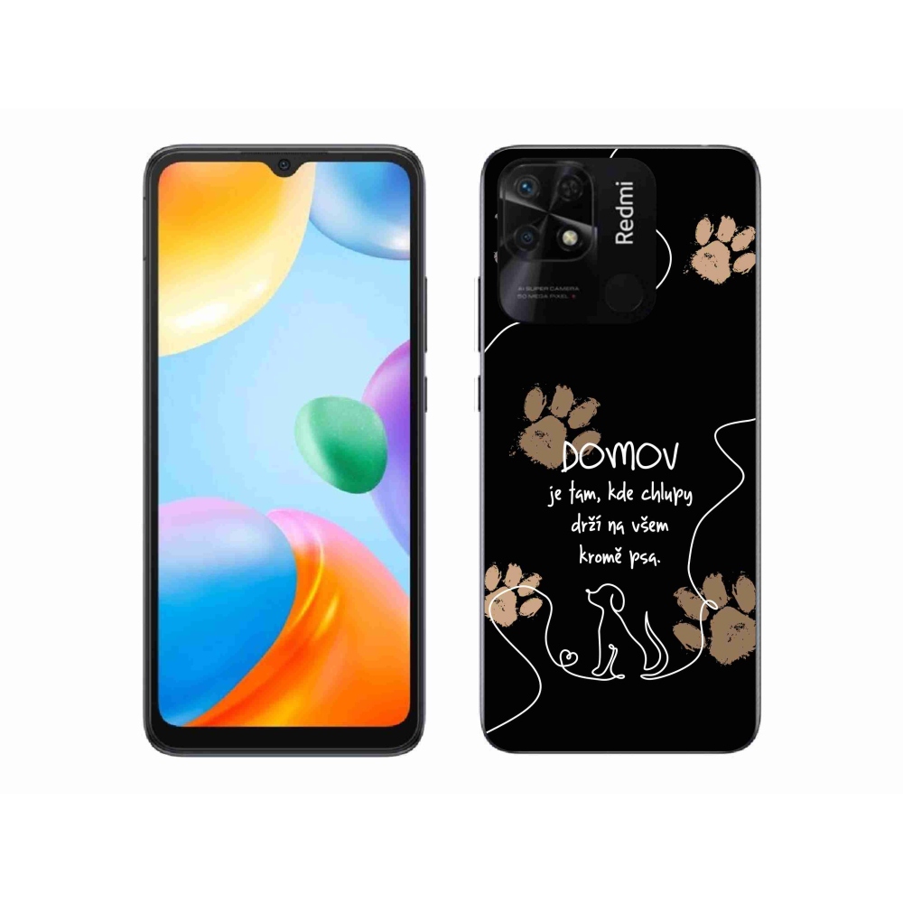 Gelový kryt mmCase na Xiaomi Redmi 10C - psí motiv černé pozadí