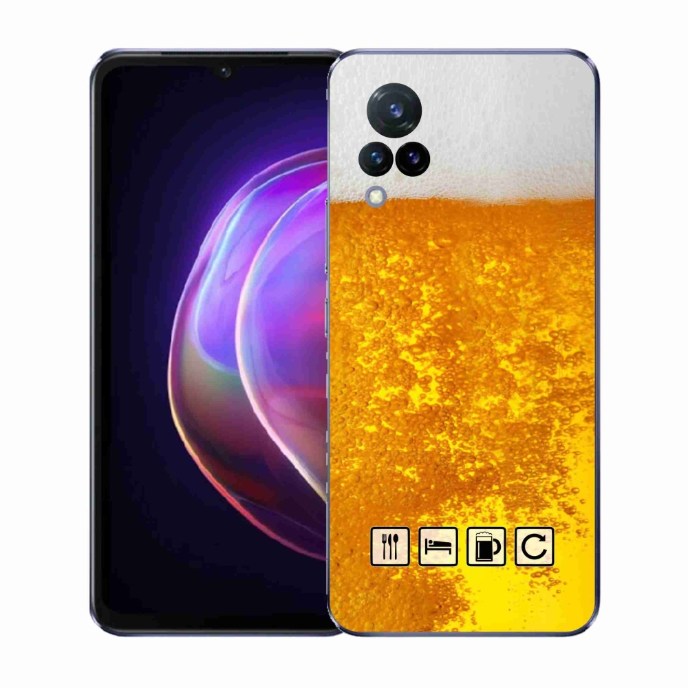 Gelový kryt mmCase na Vivo V21 4G/5G - pivní motiv 3