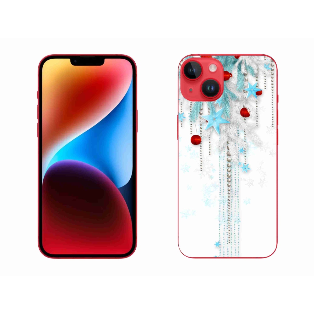 Gelový kryt mmCase na iPhone 14 Plus - vánoční ozdoby