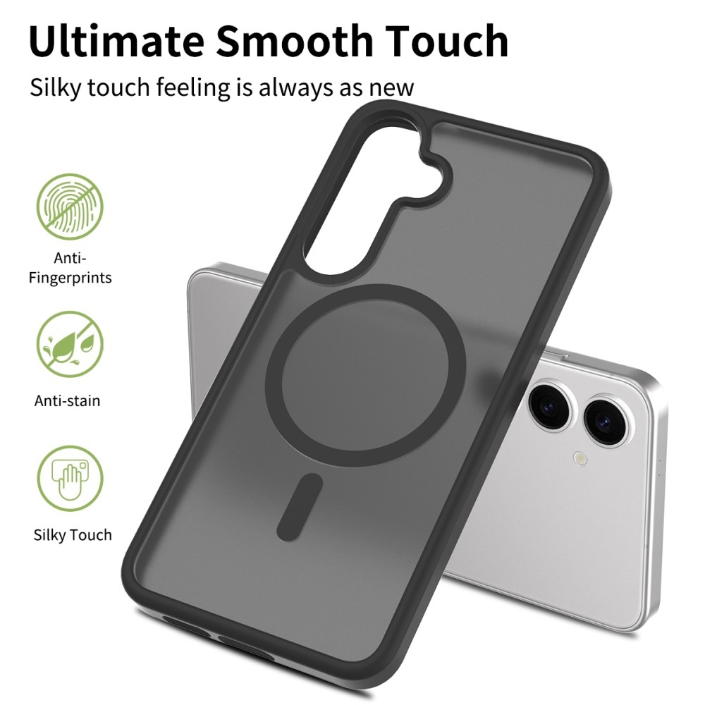 Skin gelový obal s pevnými zády a podporou MagSafe na Samsung Galaxy S25+ - černý