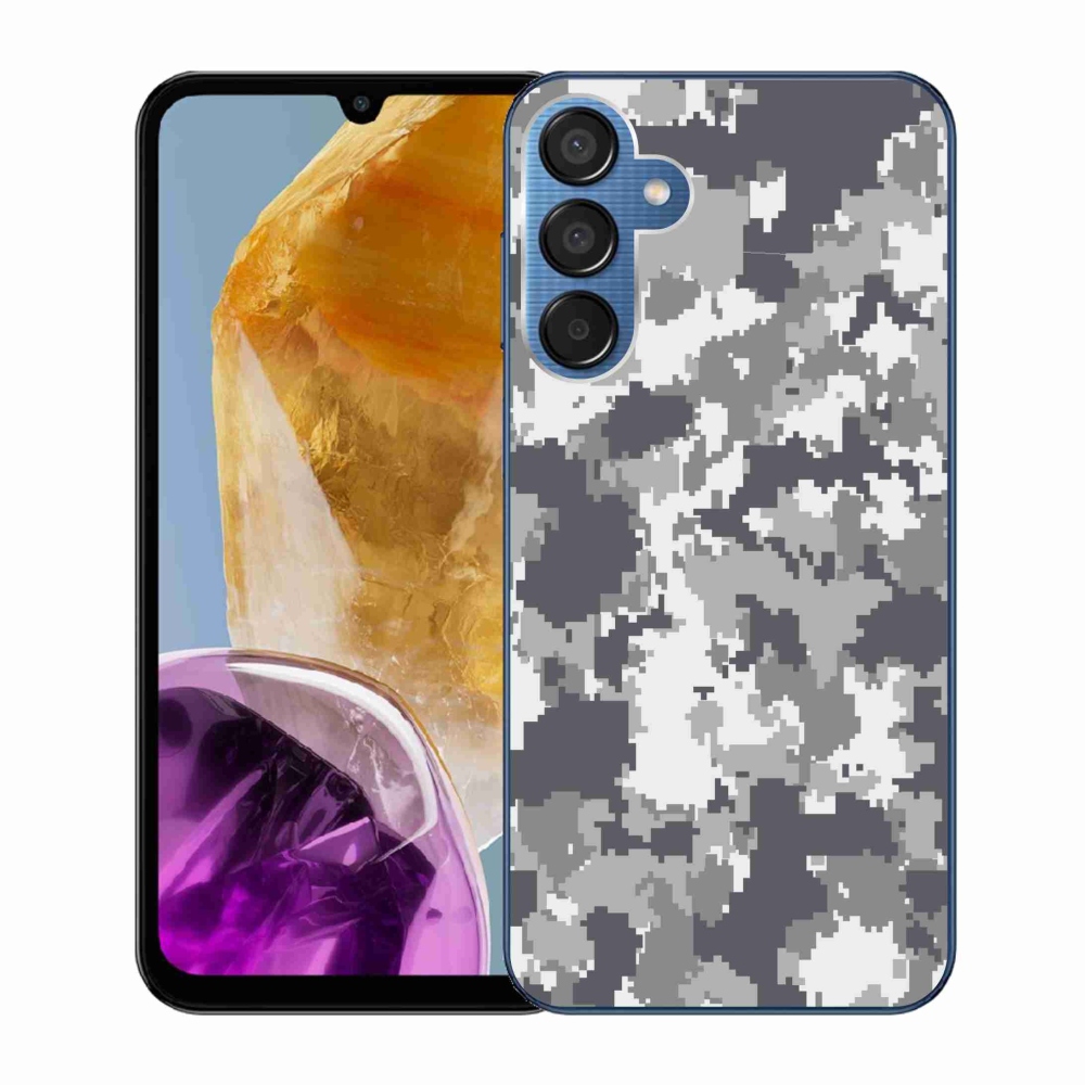 Gelový kryt mmCase na Samsung Galaxy M15 5G - maskáčový vzor 2